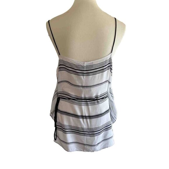 KENDALL + KYLIE Women's White Striped Tie waist Tank Top Size L - Picture 2 of 10